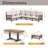98" Wide Outdoor 6 - Person Outdoor Wicker L-shaped Patio Sectional With Adjustable Table