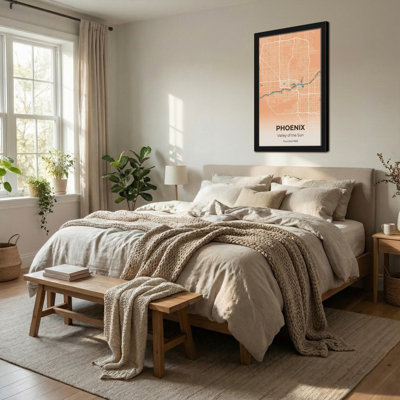 «Scenic & Cityscapes Phoenix City Map», reproduction d'art