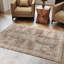 Tapis de salon brun clair de 4 pi 6 pi, tapis lavable à la machine, tapis rétro antidérapant pour tapis de chambre à coucher, tapis bohème, tapis rétro patiné pour salle de classe, dortoir, salle à manger-2104853097