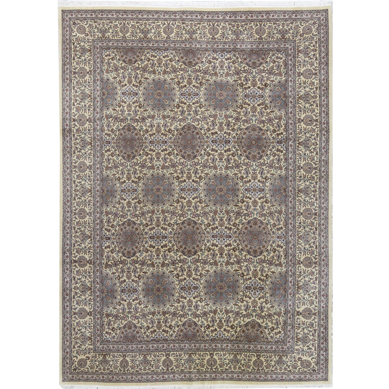 Tapis brun de haute qualité noué à la main