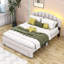 Lit plateforme tapissier avec tiroir Luceile-2146638072