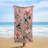 Pink Magnolia Flower Quick Dry Microfiber Beach Towel | 63"x32" Sand Free Bath Towel | Highly Absorbent Soft Towels for Pool, Travel, Swim, Sports