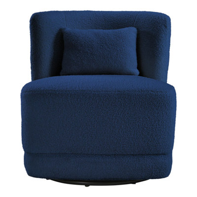 Upholstered Swivel Barrel Chair