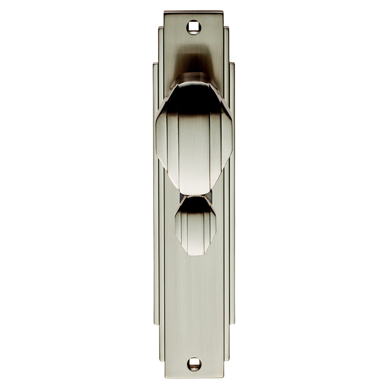 Bathroom Door Handle, Satin Nickel