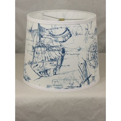 Nautical Cotton Drum Lamp Shade ( Spider ) in White