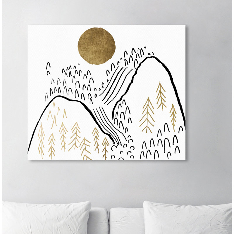 'Moon Over The Mountains' Print, 16" H x 13" W, Wrapped Canvas