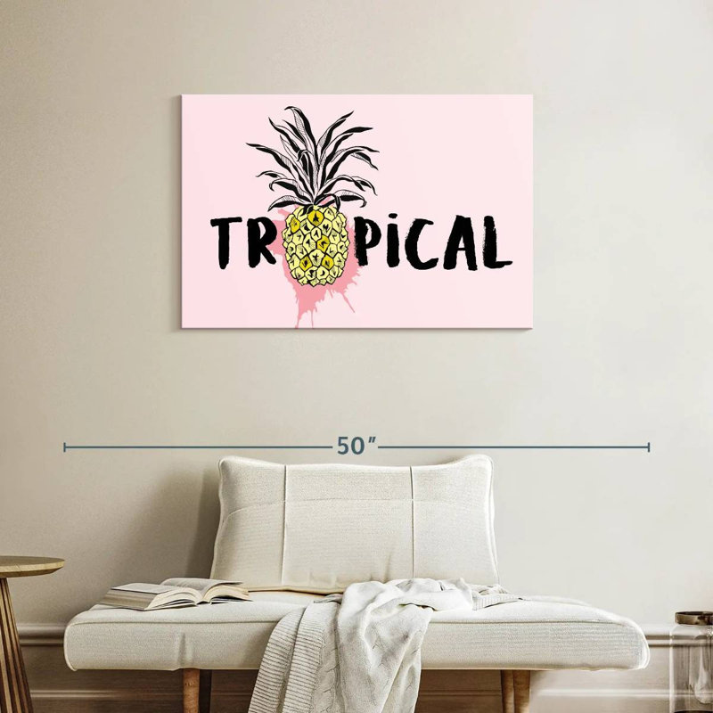 Yarlin Pineapple Typography, 24" H x 36" W