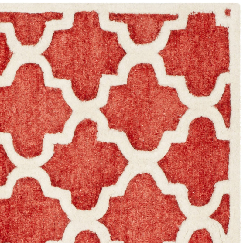 Tapis géométrique touffeté à la main Precious, Carré 5 pi