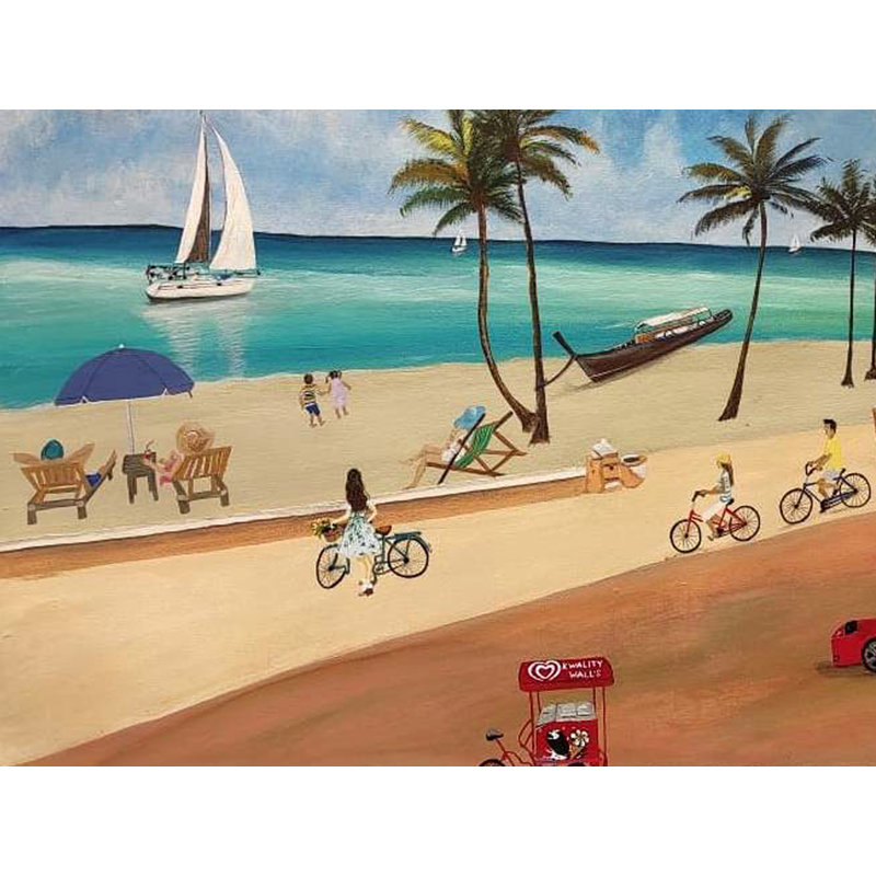 Plage magnifique | Acrylique sur toile | Décoration murale
