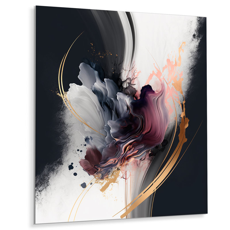 Or mauve complexe «Transcendant Complexity I», impression sur métal sans cadre, H 40 po x l 30 po x P 1 po