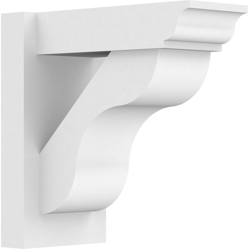 Persienne en PVC de qualité architecturale avec extrémités traditionnelles Carmel, L 7 po, H 14 po x P 14 po