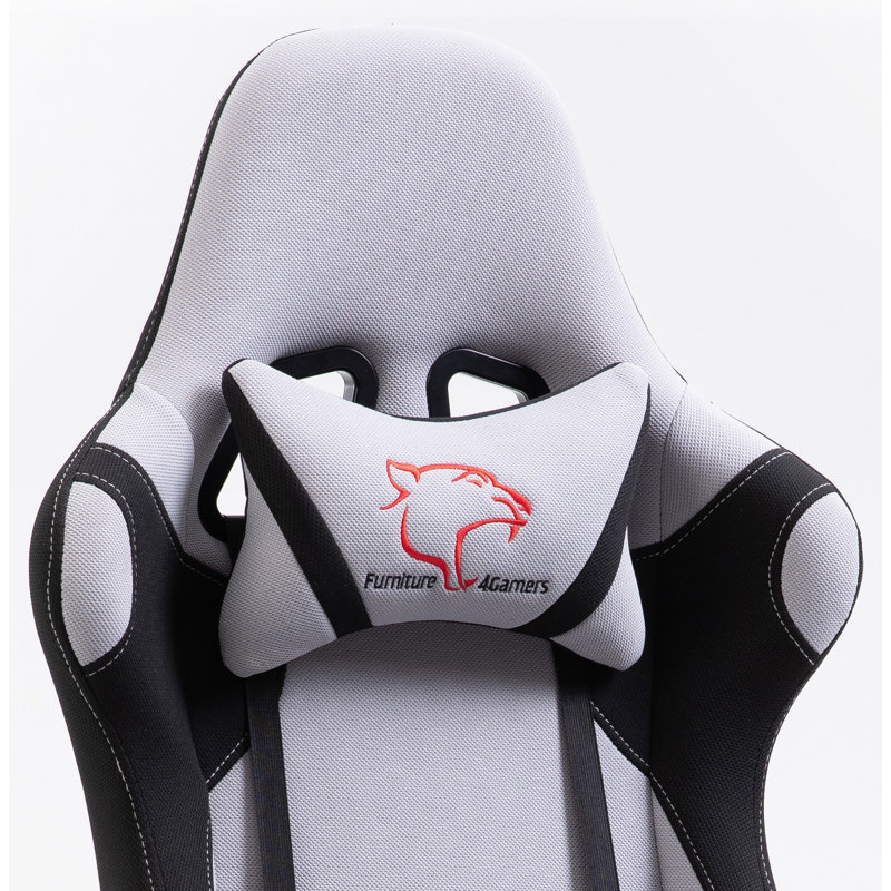 Akord Fotel Szary Adjustable Reclining Ergonomic Swiveling PC & Racing Game Chair in Grey