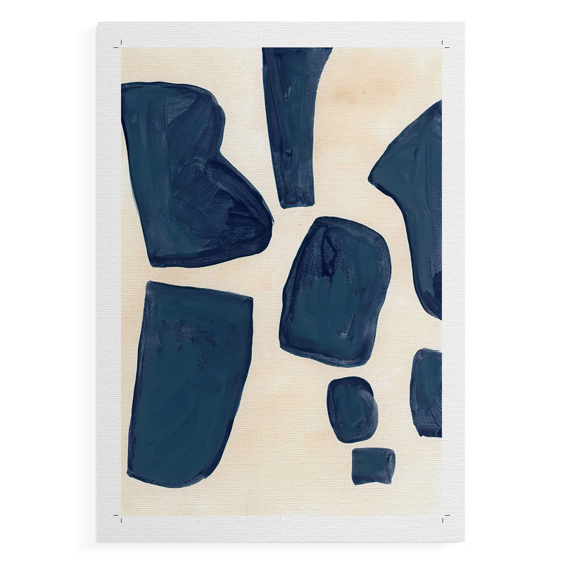 Pièces bleues I - impression sur toile seulement - non encadrée, H 27 po x l 18 po