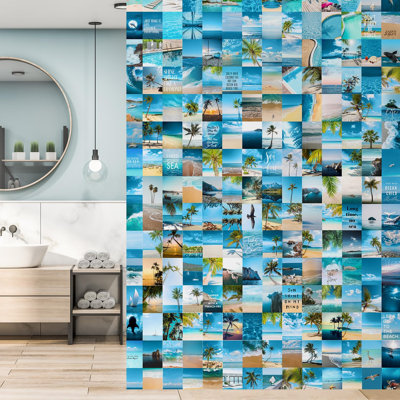 Coastal Beachy Peel & Stick Geometric Shapes Border