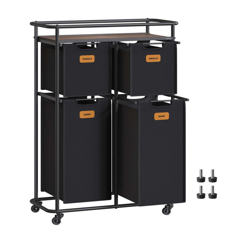 Bhargava Rolling Laundry Sorter with Handles