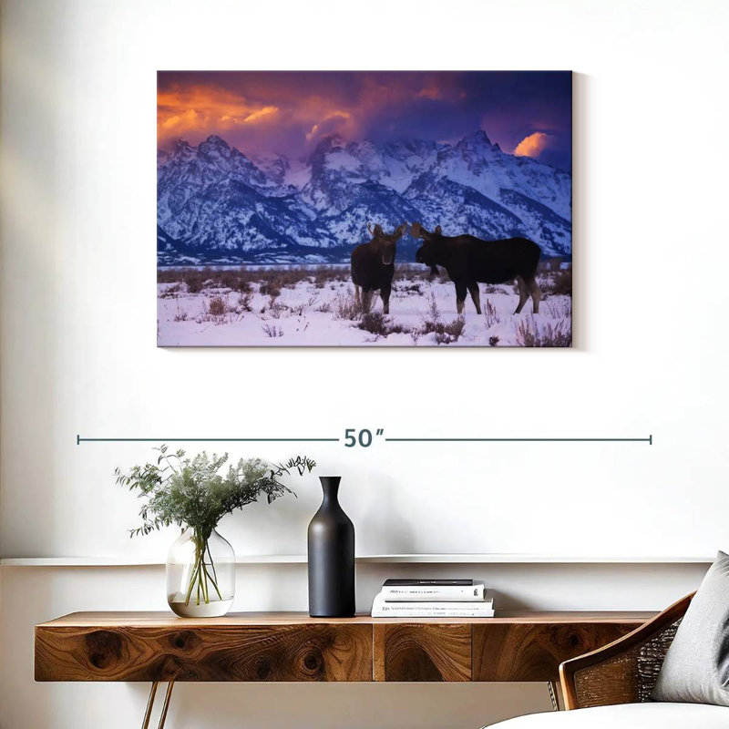 Winter Moose, 24" H x 36" W