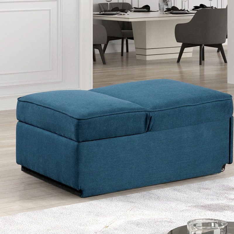 Fauteuil convertible 1pc, H 31 po x l 38,89 po x P 29,06 po, Tissu bleu