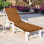 Coussin de chaise longue Peenoke 72,5 po L × 21 po l × 3 po P (siège) Intérieur/Extérieur, épaisseur 3 po, rotin tressé, tons bruns chauds, gros plan, résistant à l'eau, coussin de remplacement pour mobilier de patio-133878129-133878142