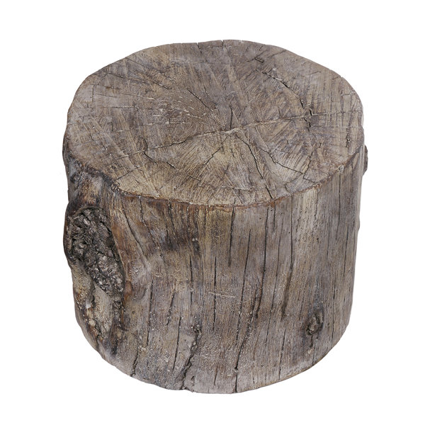COSIEST Indoor Faux Wood Tree-Trunk Log Stool - 1pc - Light Brown