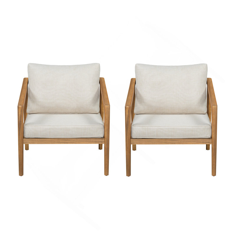 Fauteuil club d'extérieur en bois d'acacia Westin (ensemble de 2)