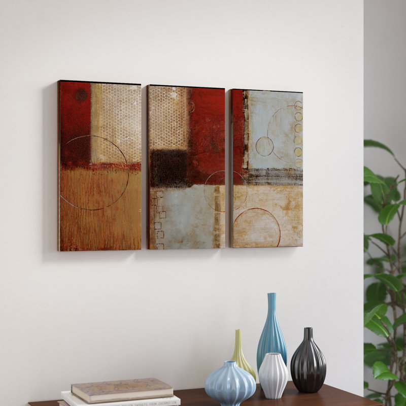 «Seasons Go Round II», reproduction de peinture à l'acrylique à multiples images sur toile tendue, H 40 po x l 60 po