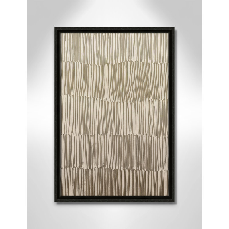 Linear Calm I Print par , H 19,5 po x l 13,5 po, Flottant espresso