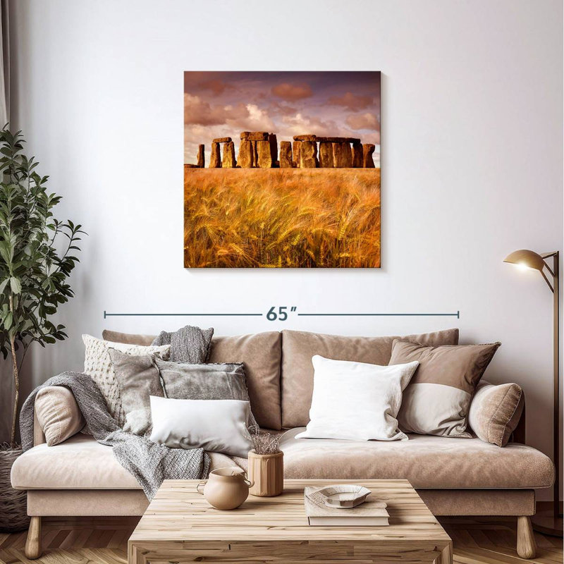Keiri Wheat Field By The Stonehenge, 36'' H x 36'' W