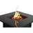 30" Powder-Coated Metal Fire Pit With Smoked Glass Lid
