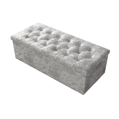 Hillhouse 102cm Wide Tufted Rectangle Ottoman Storage Box with Hydrolic Arm