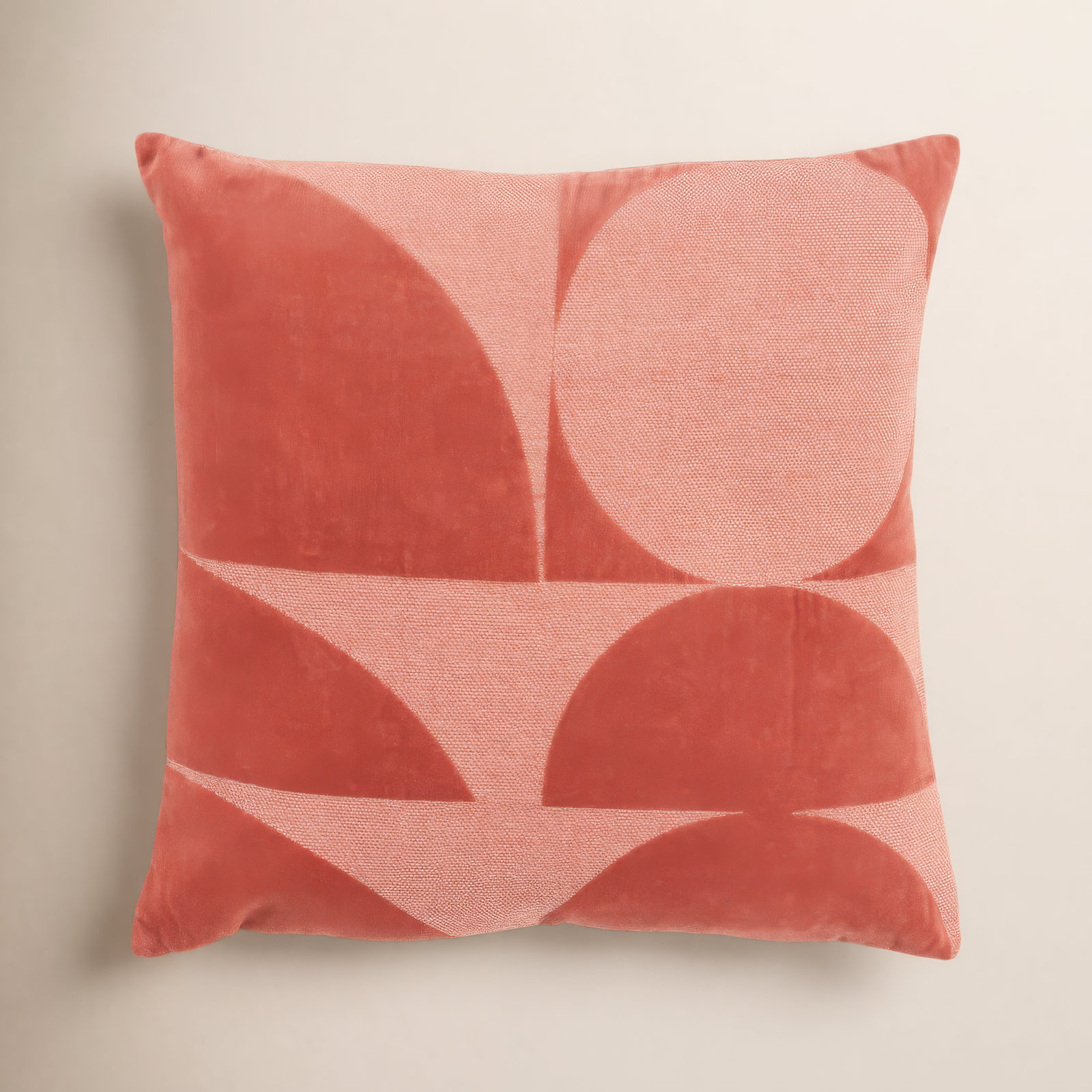 Joshelin 20" x 20" Embroidered Throw Pillow, Terra Cotta