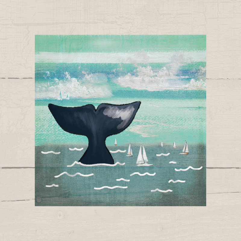 Whale Tail - Wrapped Canvas Painting, 122cm H x 122cm W
