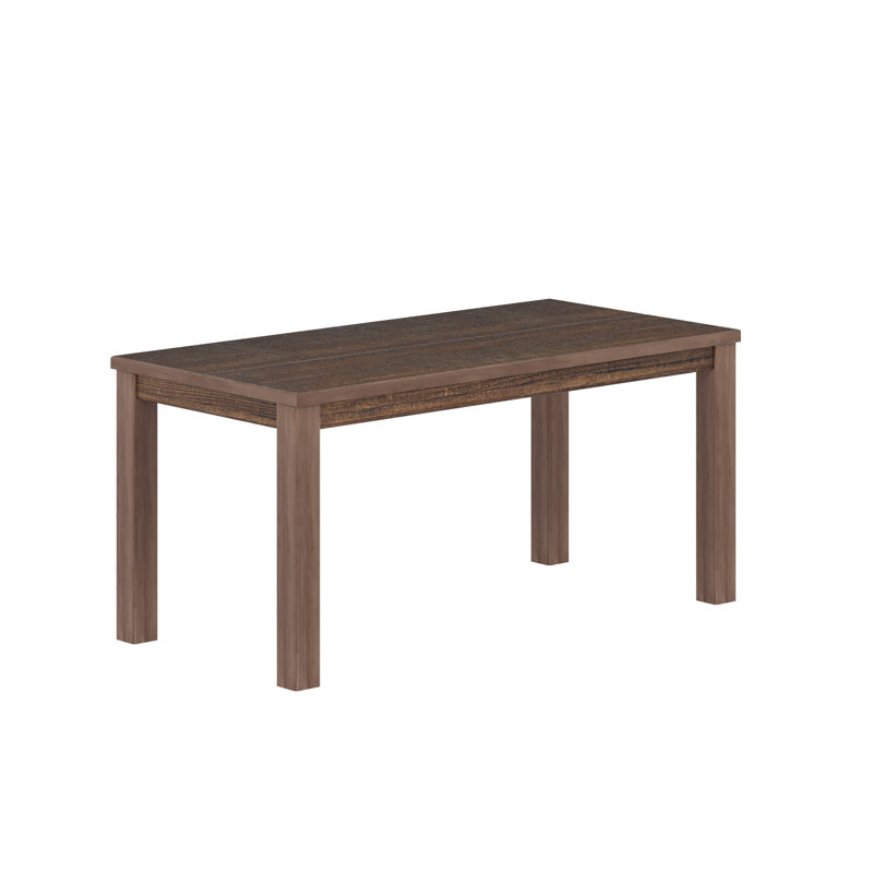 Albany 63" Dark Brown Solid Wood Dining Table for 6