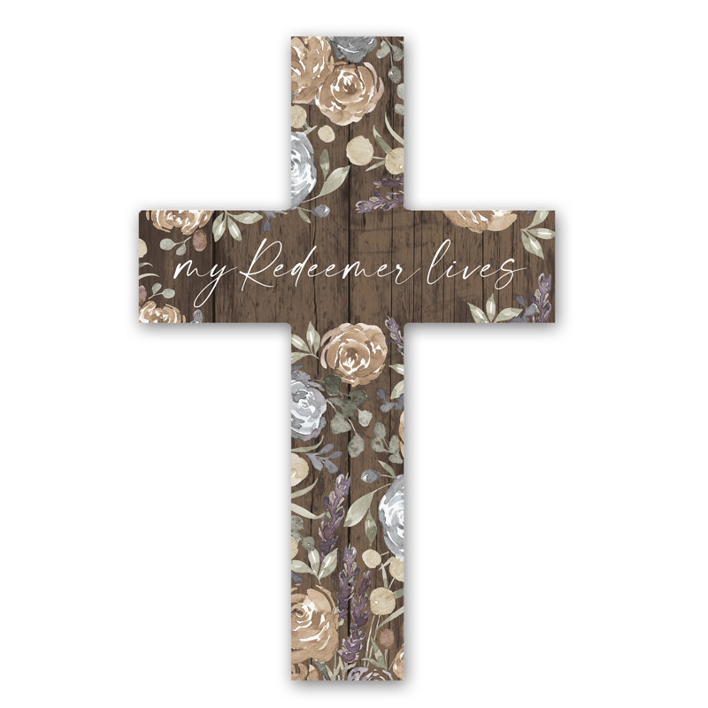 Décoration murale Redeemer Lives Brown Cross