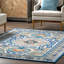 Tapis bleu à motif floral Kujawa-19006692