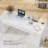 60" Executive Desk With Fluted Drawers, Wood Home Office Desk With Storage Cabinet-761911288