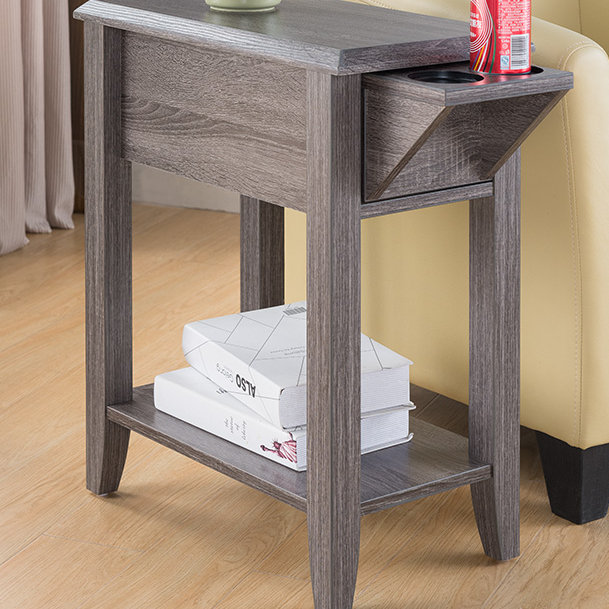 Mariby End Table with Storage, Taupe