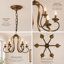 Lustre 6 lumières façon bougie Kulpsville-1639223821