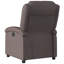 Fauteuil de massage inclinable en cuir véritable brun foncé