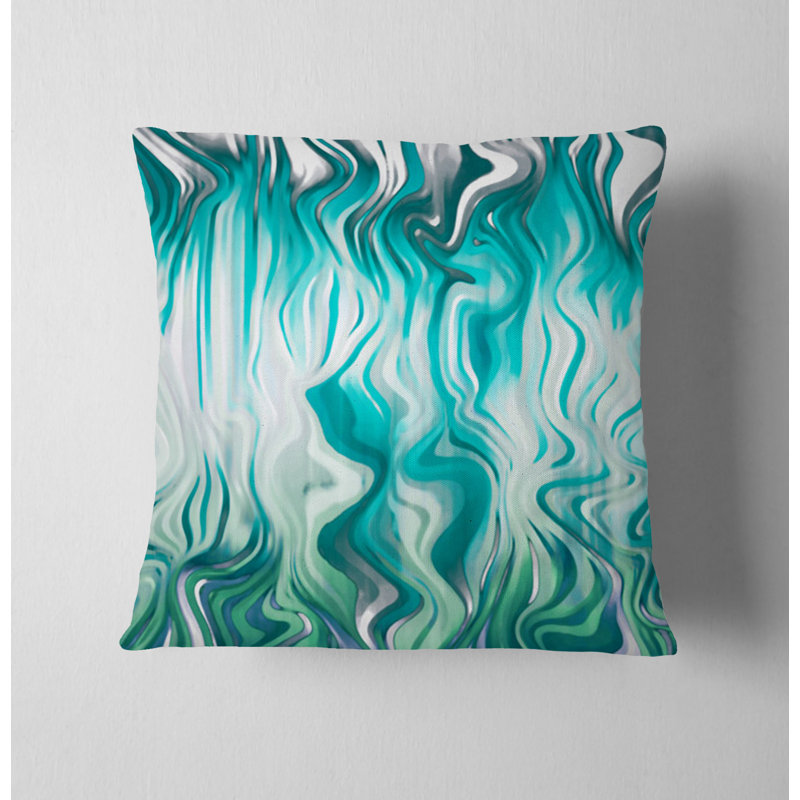 Throw Pillow Cover Only, H 16 po x l 16 po, Bleu abstrait 4