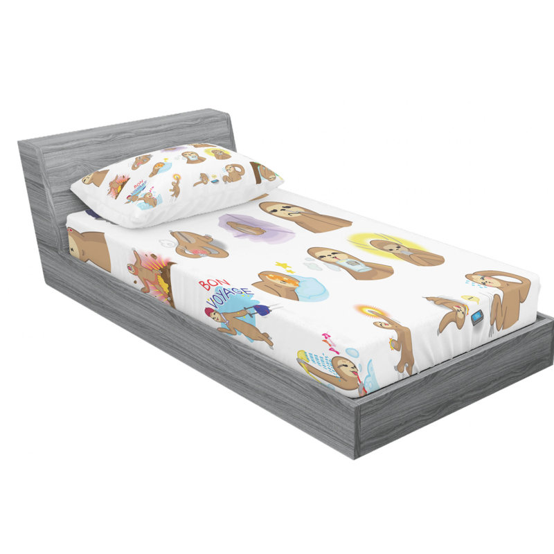 Microfiber Sheet Set, Twin Sheet Set with Fitted Sheet