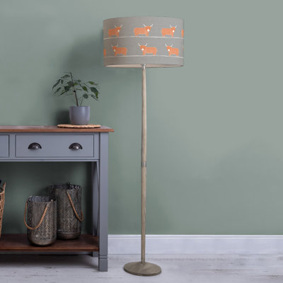 Dougal 164cm Brown Traditional Floor Lamp