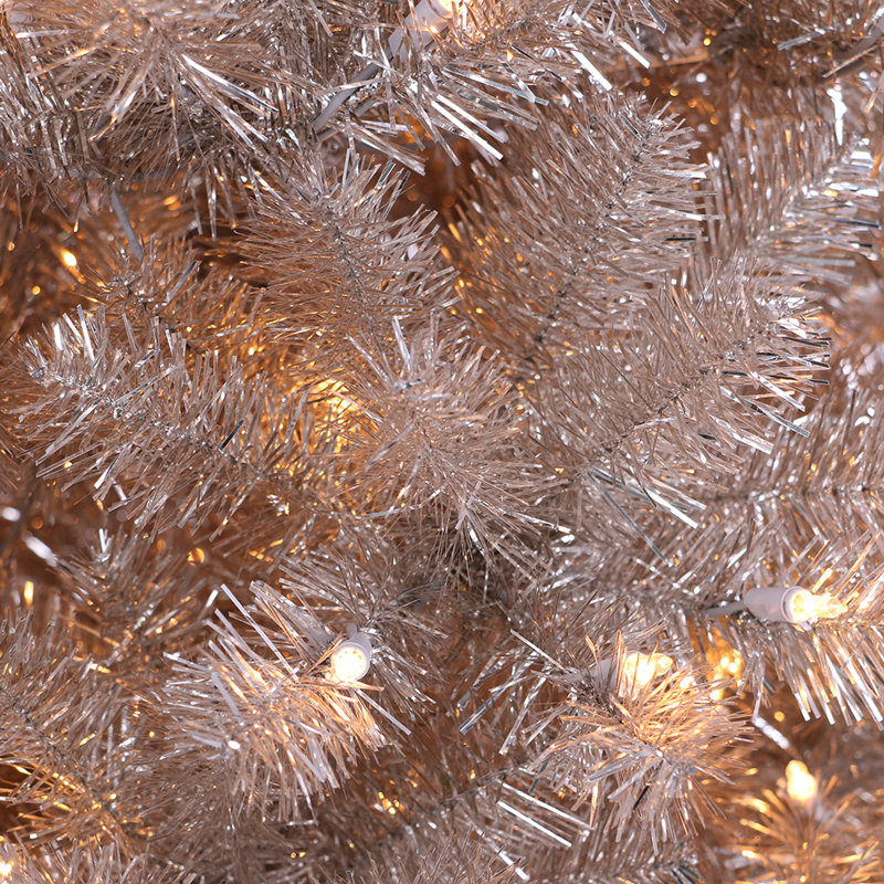 Arbre de Noël artificiel épinette 4,5 pi avec 150 lumières claires / blanches 4,5 pi