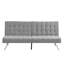 Structure en bois, pieds en acier inoxydable, futon, canapé gris-2116371925