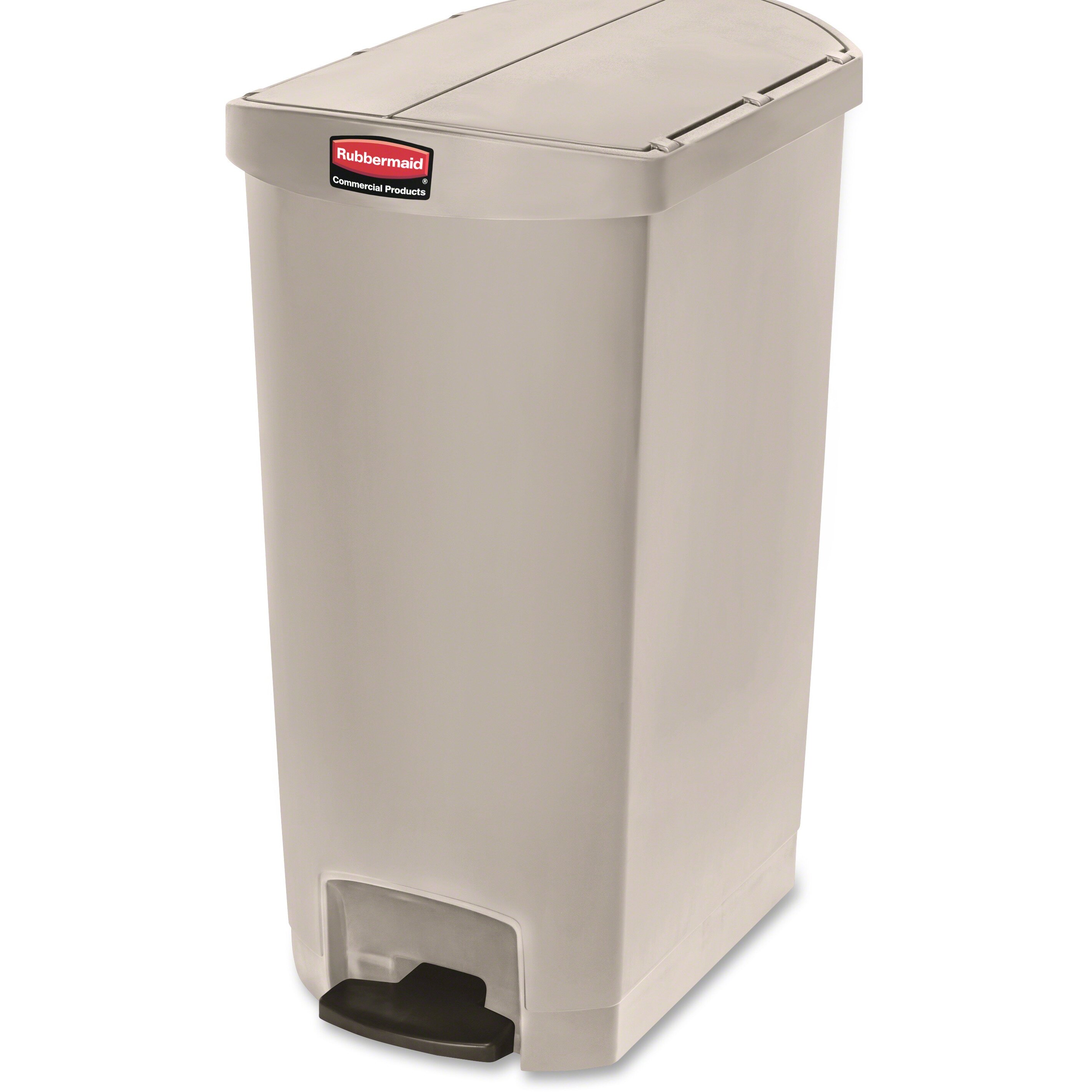 Rubbermaid Commercial Products Slim Jim 23-Gallons Beige Plastic Kitchen  Trash Can in the Trash Cans department at