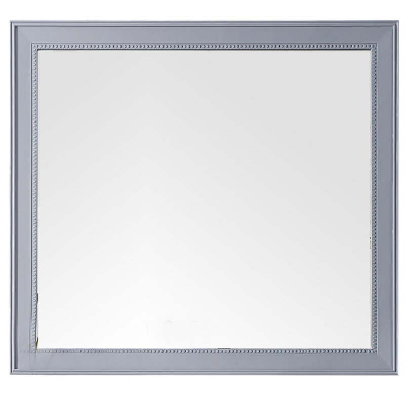 Calisto Solid Wood Wall Mirror, 40" H x 44" W, Whitewashed Walnut