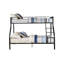 Lit superposé bronze industriel, choix de lits simples TG / grand lit, structure en métal, système de lattes, garde-corps, capacité de 330 lb pour chaque lit à tache parallèle avec apparence, disponibilité, avant par