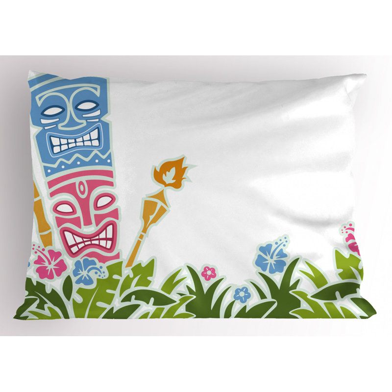 Tiki Polyester Sham Set, Twin