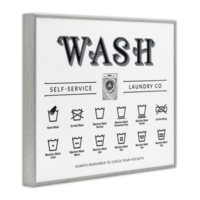 «Wash Cycles Instructions», giclée encadrée, design par lettré et doublé