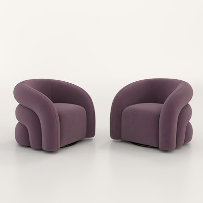 Briggette Upholstered Swivel Barrel Chair