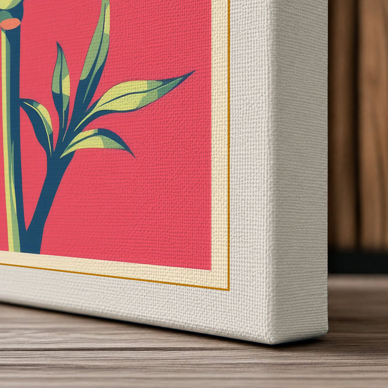 Carnation Study Botanical - Wrapped Canvas, 36x24 - 91.4 x 61.0 cm, Cream Border